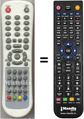 Replacement remote control HVS54848