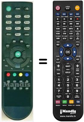 Replacement remote control HVS53436