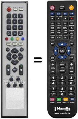 Replacement remote control HVS53371