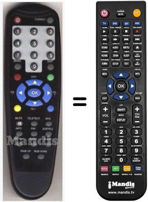 Replacement remote control HVS53393