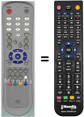 Replacement remote control HVS53543