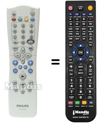 Replacement remote control Philips HVS54261
