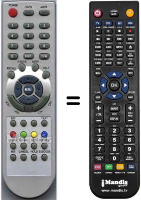 Replacement remote control HVS54999