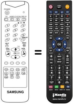 Replacement remote control Philips SEC2237