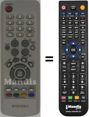 Replacement remote control Samsung WHV14487