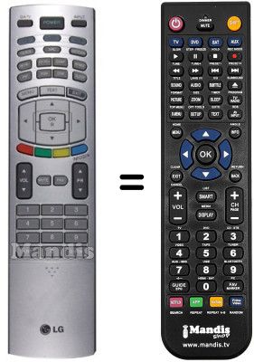 Replacement remote control LG WHV14254