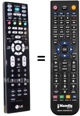 Replacement remote control LG WHV12456