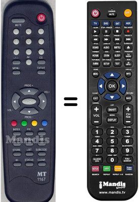 Replacement remote control WHV3255