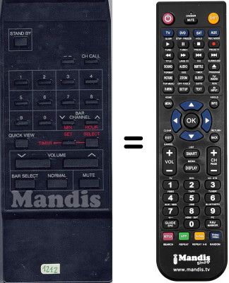 Replacement remote control WHV3558