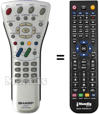 Replacement remote control Sharp SEC3450