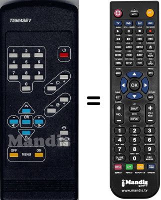 Replacement remote control WHV3562