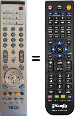 Replacement remote control Teco XB1143VCQ9