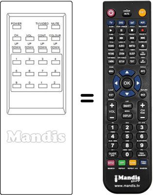 Replacement remote control Toshiba WHV7037