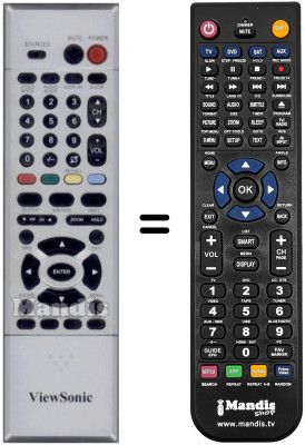 Replacement remote control Viewsonic WHV15516