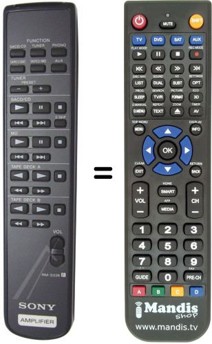 Replacement remote control Sony RMS336