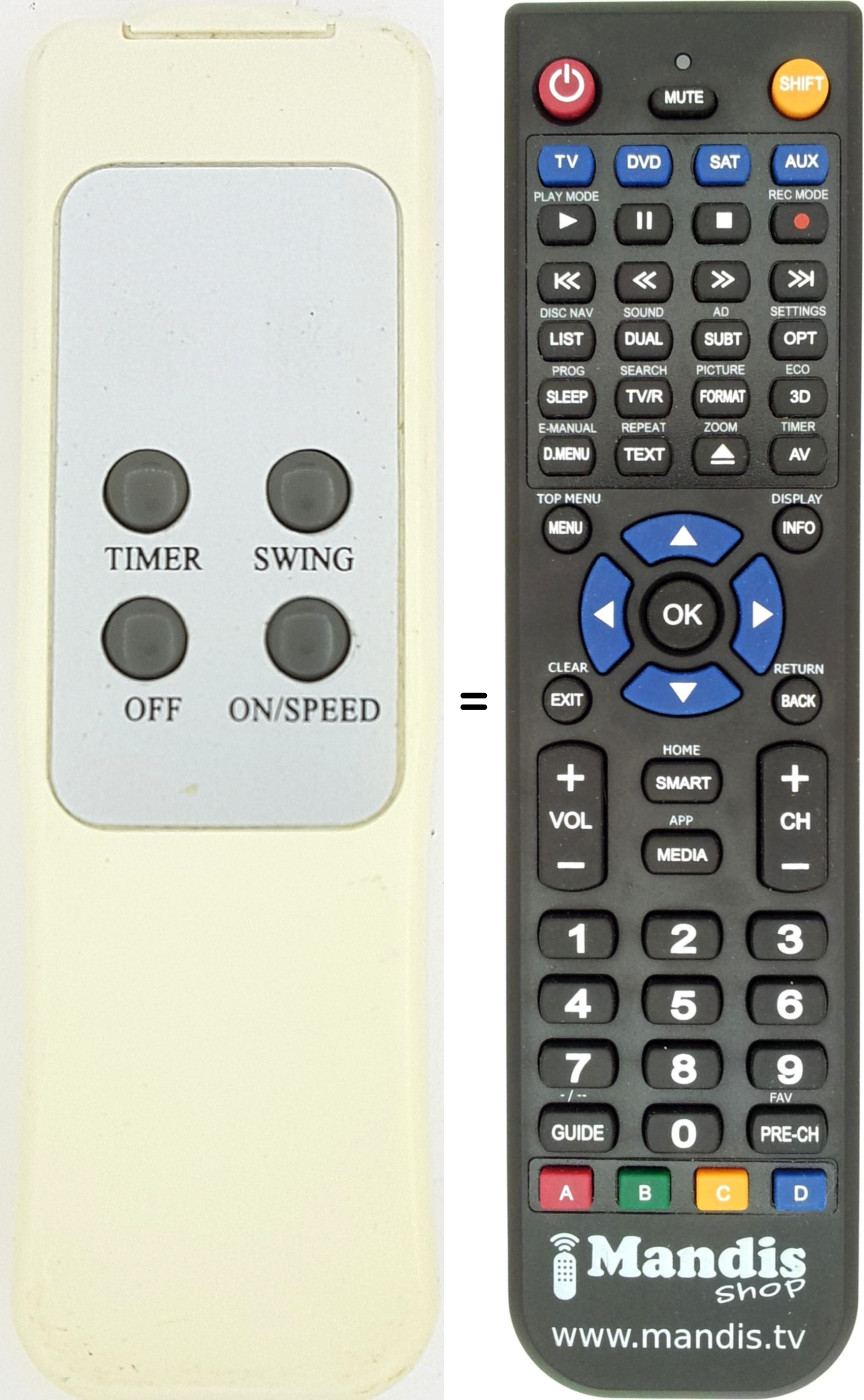 Replacement remote control REMCON1588